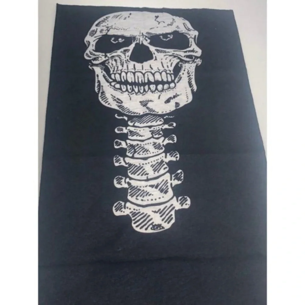 Motorcycle Helmet Skull Neck‎ Face Mask Unisex White & Black